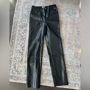 Wilfred Melina faux leather pants size 4 LONG